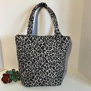 Rae Dunn Black and White Leopard Shoulder Bag